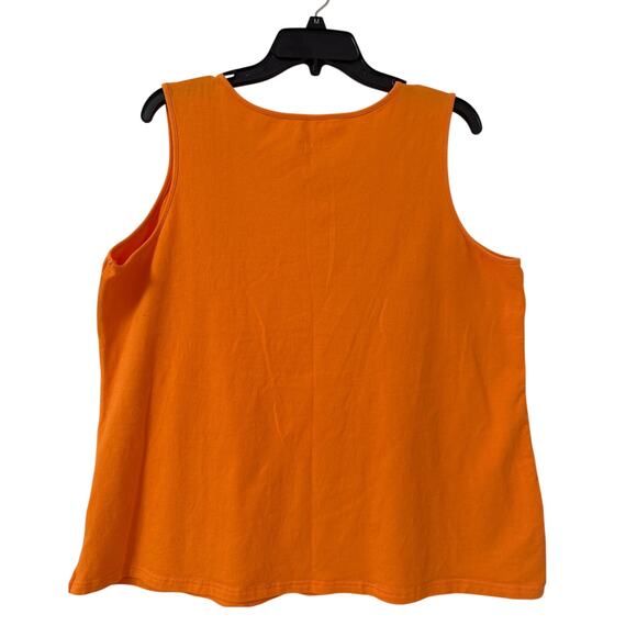 D&Co. Denim & Company Extra Large Tangerine Orange Tank Top. - Picture 2 of 4